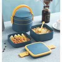 Kjh Live 1400ml Biodegradable Food Grade Wheat Straw Fiber Lunch Box With Spoon